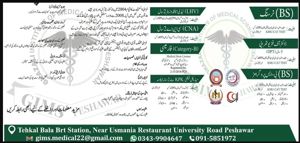 Admission notice for Ghazali Institute of Medical Science